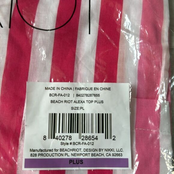 BEACH RIOT
ALEXA TOP plus size PL STRIPES NWT in packaging - Picture 5 of 5